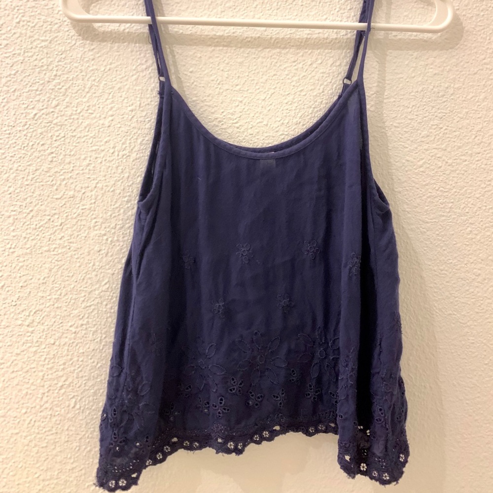 Navy blue cropped tank top